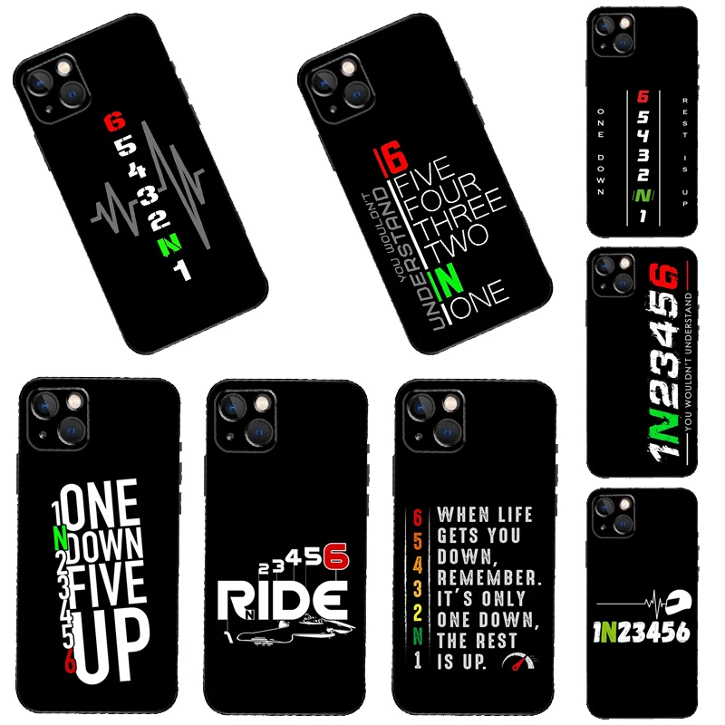 1N23456 Motorcycle Phone Case For iPhone 14 13 12 11 Pro Max Mini XS X XR 6 7 8 Plus SE 2020 Soft Cover Case