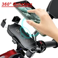 NEW Motorcycle Phone Holder Fast Wireless Charging Quick USB Charger Moto Motorbike Mirror Stand Support Cellphone Handlebar Mou
