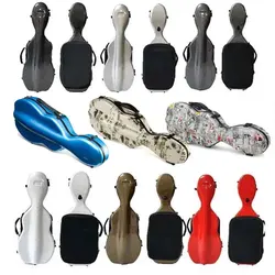 Violin Case With Bag Fixed 4/4 3/4 Carbon Fiber Violin Box Double Shoulder Strap Spectral Bag Lock
