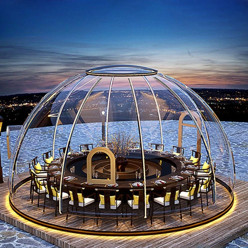 

Homestay Bubble House Hotel Shopping Mall Outdoor photo clock in transparent glass room Restaurant
