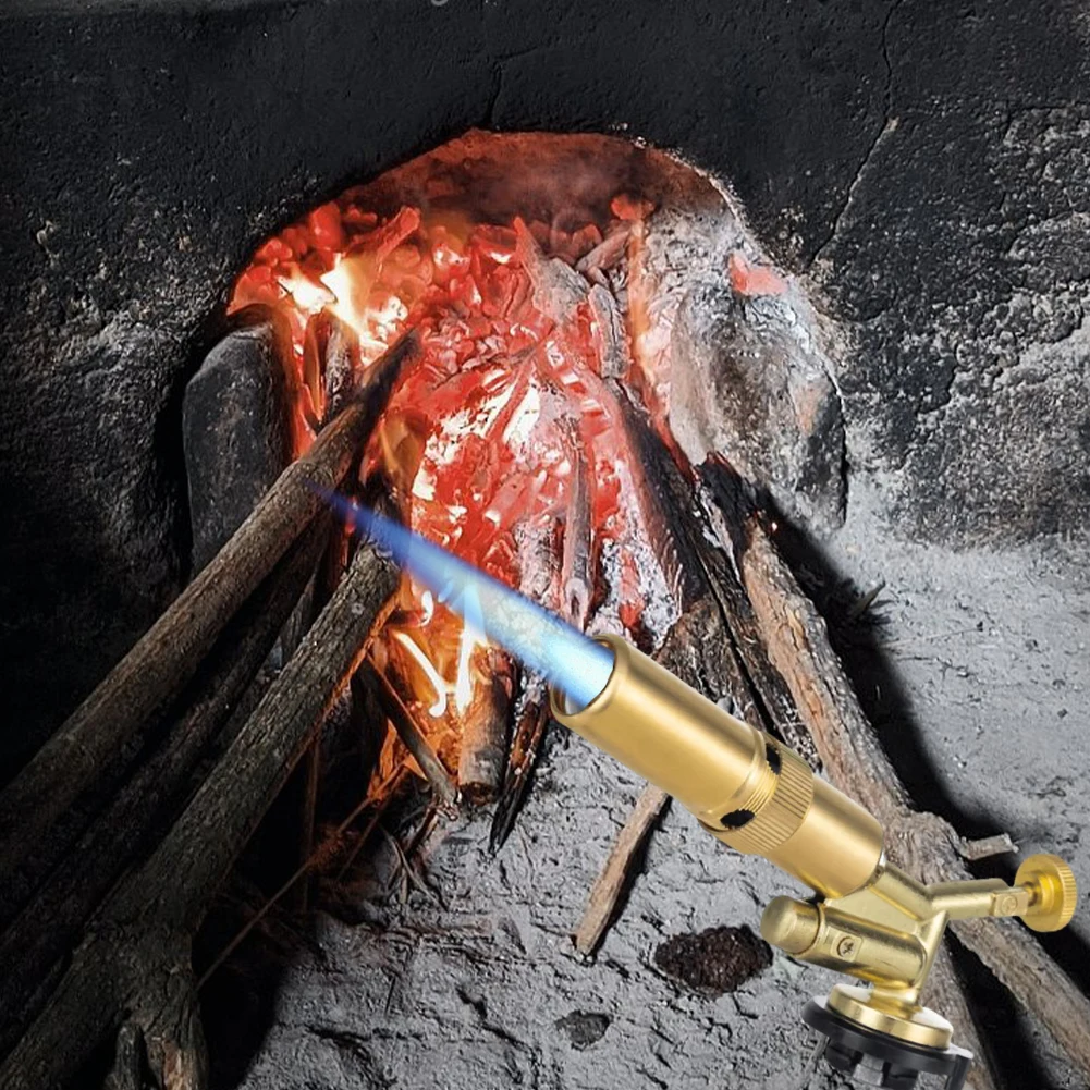 Metal Welding Torch 1300 Degrees Flame Gun Butane Torch Flame Butane Burner Flamethrower Outdoor Camping BBQ Lighter