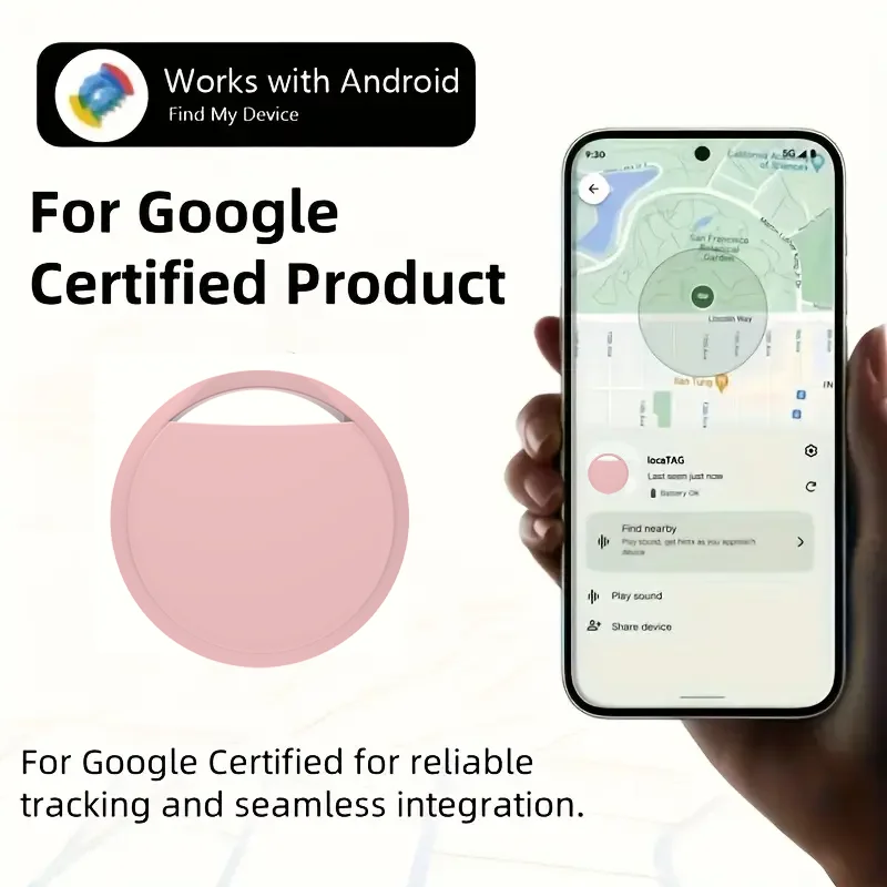 Rastreador GPS Bluetooth para teléfonos Android, 4 Uds., funciona con Google Find My App, buscador de llaves, etiqueta inteligente para mascotas para Xiaomi, Samsung, Tenco