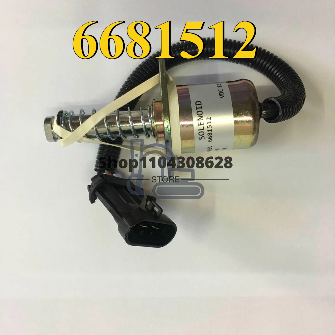 681512 6681512 12V Fuel Shut Off Stop Solenoid 6690563 for Bobcat S70 S100 S130 S150 S160 S175 S185 S205 S220 Stop Solenoid New