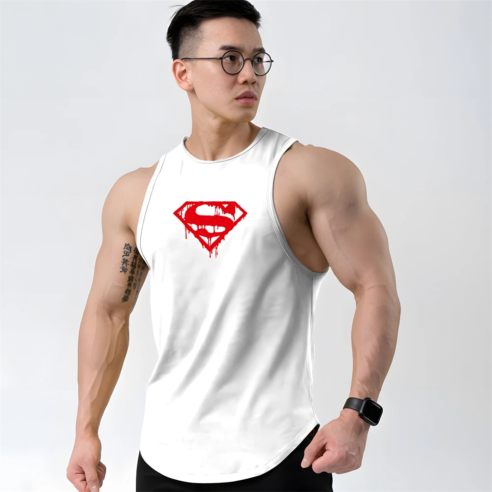 Men Tank Tops Workout Running Fitness Sportswear Summer Clothing For Men Basketball Gym Vest Quick-drying Sleeveless T Shirt