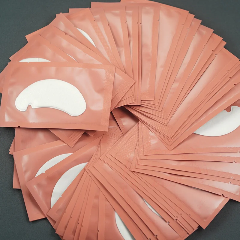 50/100 Paar Augenpads unter den Wimpern für Hydrogel-Papierpads, fusselfreie Aufkleber für künstliche Wimpern