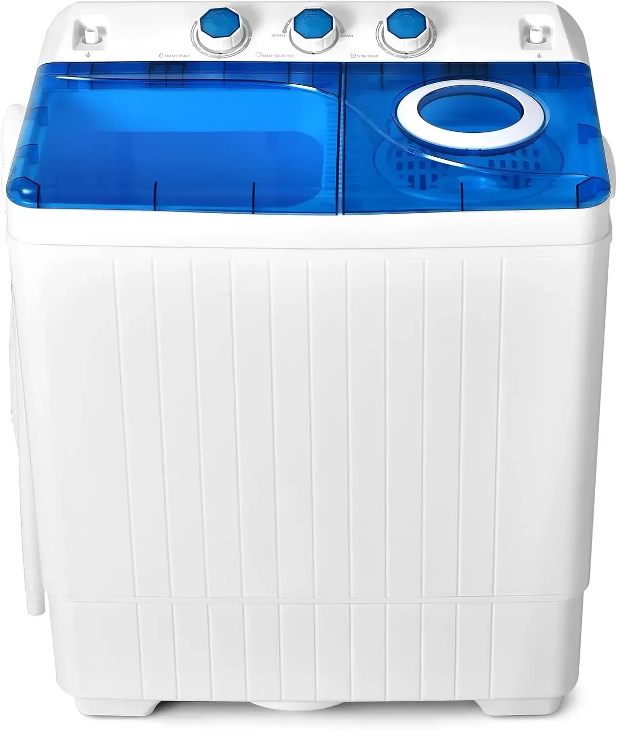 COSTWAY Portable Washing Machine, 2-in-1 Twin Tub 26lbs Capacity Washer(18lbs) and Spinner(8lbs) with