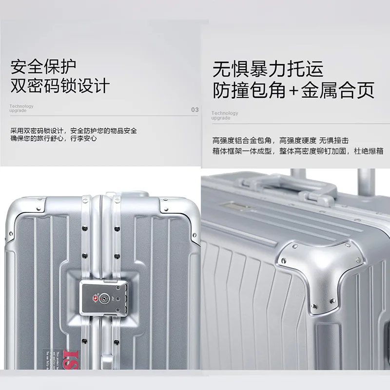 Multifunctionele bagage, instappen, grote capaciteit, reizen, damestrolley