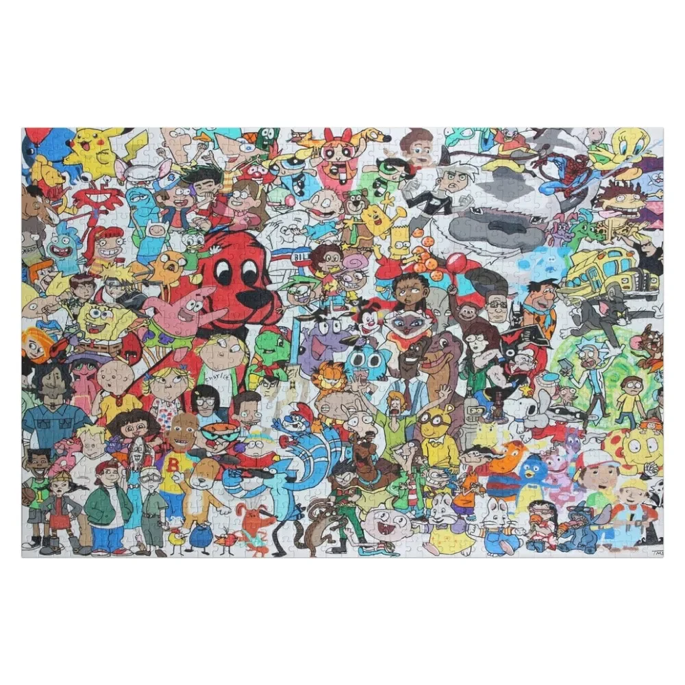 

100 Cartoon Ensemble Painting Jigsaw Puzzle Personalized Toys For Children Custom Wood Custom Jigsaw Puzzle