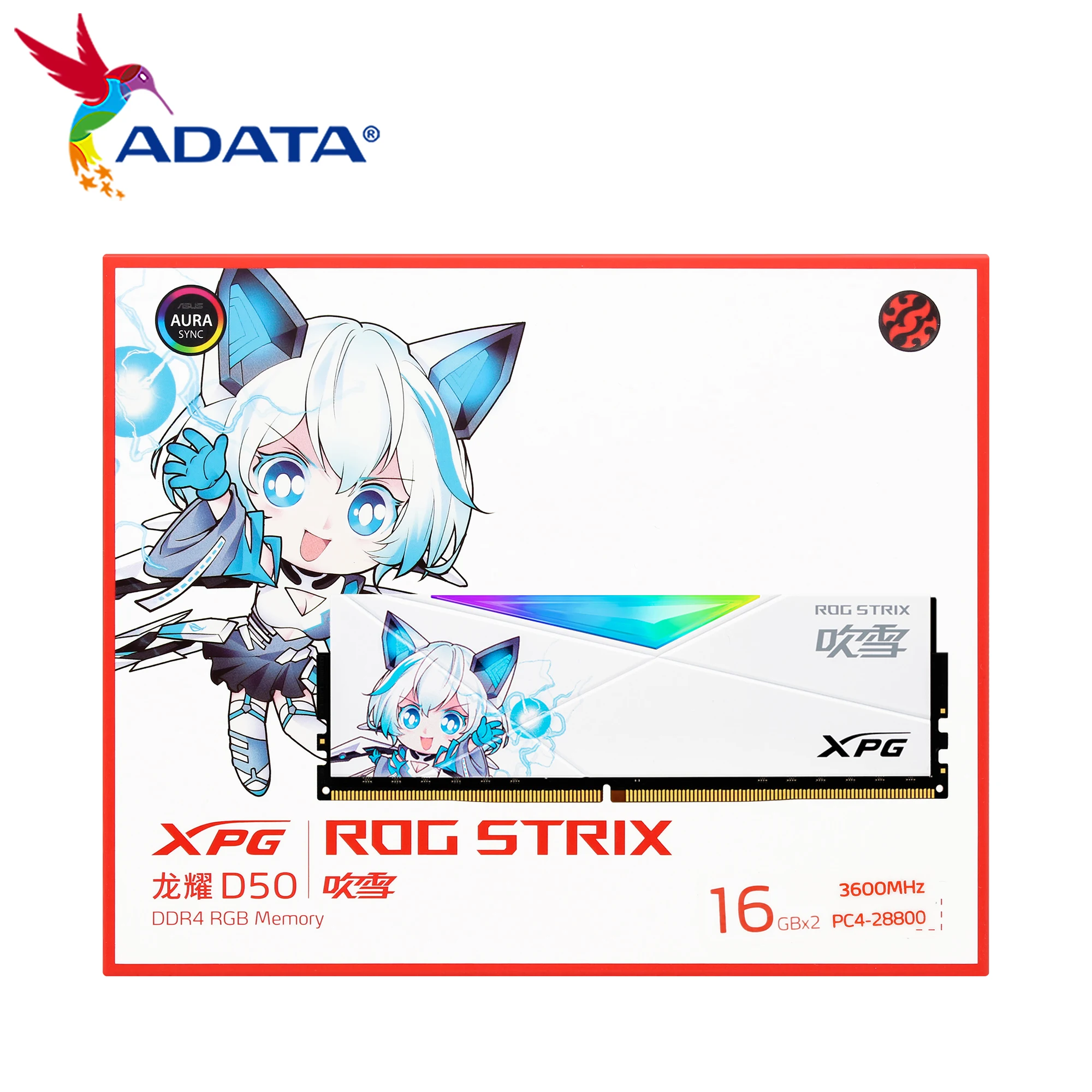 Imagem -05 - Adata-xpg Memória Ram Ddr4 Rgb D50 Rog Strix 3600mhz 8gb x 16gb x Ddr4 com Dissipador de Calor 288 Pinos Memória Desktop