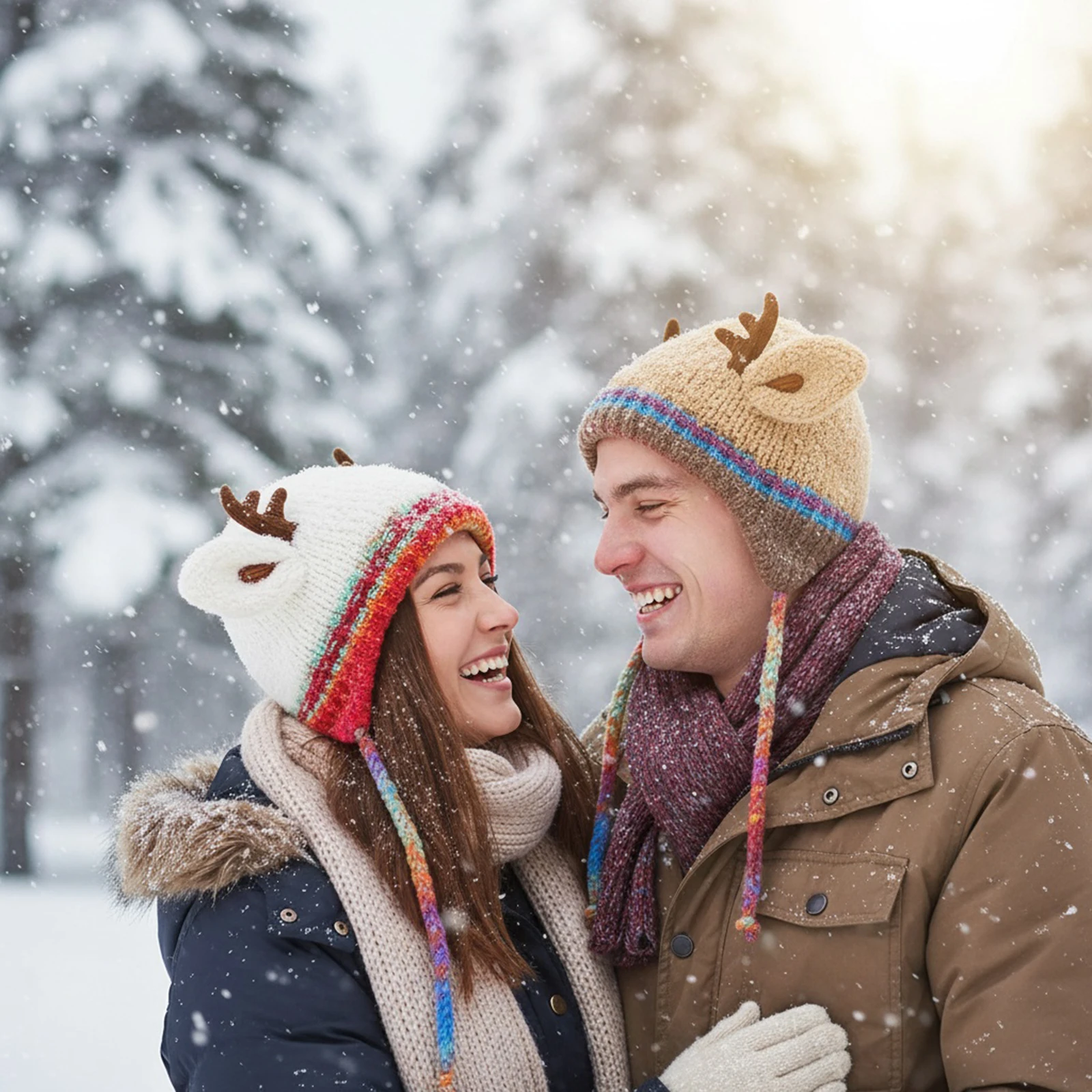 2 في 1 الغزلان تخزين قبعة يندبروف عيد الميلاد قرن الوعل قبعة طوي احتفالي الدافئة غطاء للأذن قبعة المرأة الخريف الشتاء حقيبة يد #2