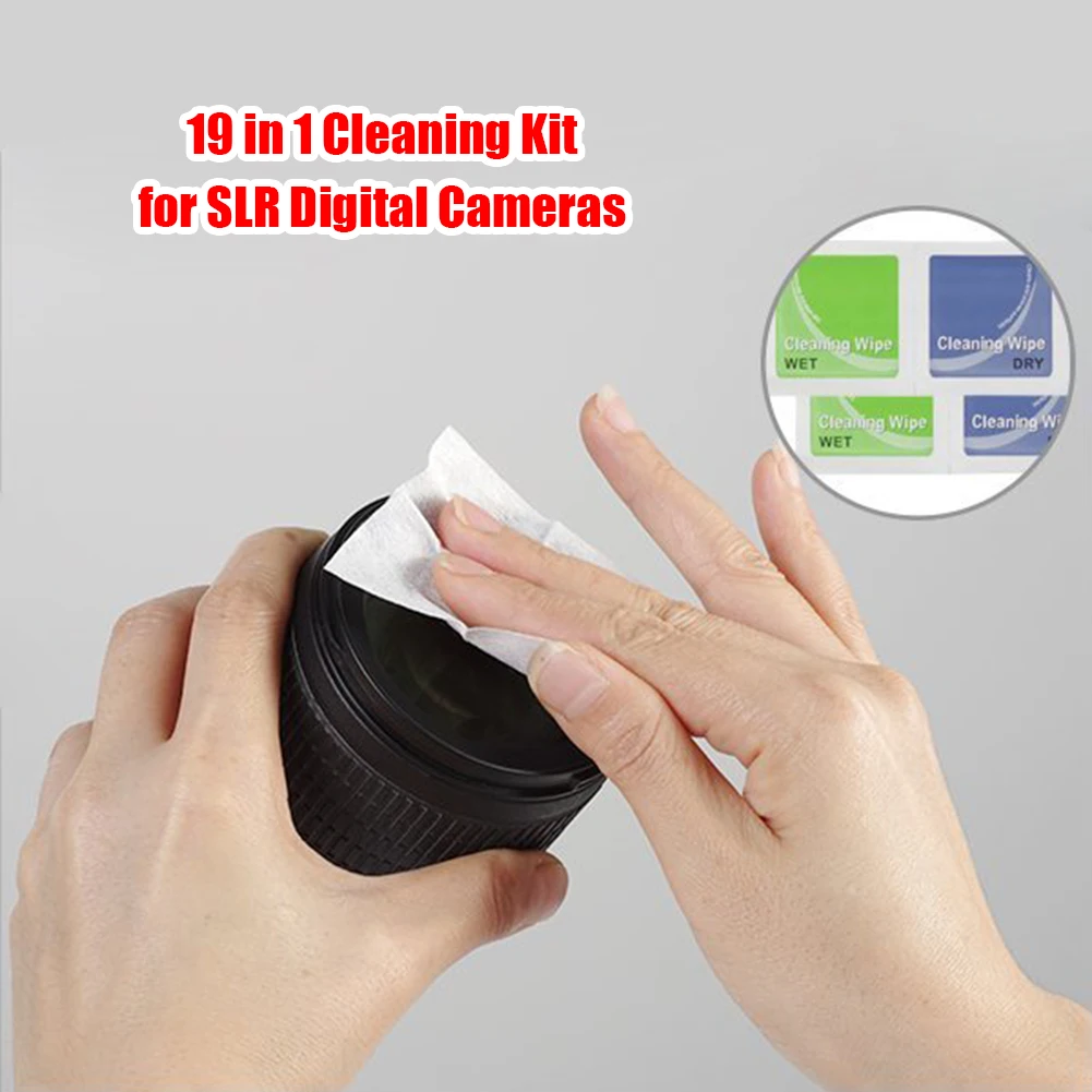 19 قطعة مجموعة أدوات تنظيف الكاميرا المحمولة كاميرا رقمية الاستشعار DSLR عدسة تنظيف فرشاة لسوني فوجي فيلم نيكون SLR كاميرا DV مجموعة نظيفة