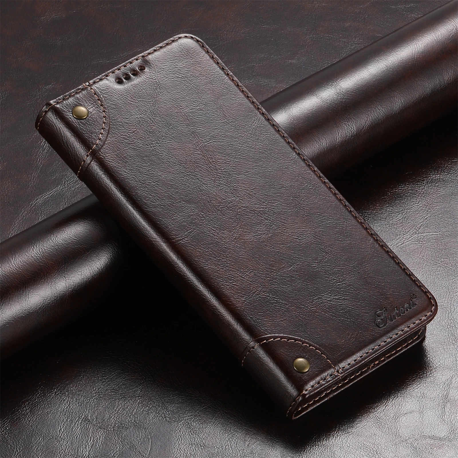 

Flip Leather Phone Case for Samsung Galaxy S23 S24 S25 Ultra S22 Plus Note 20Ultra with Magnetic Card Slot Holder Cover LS055