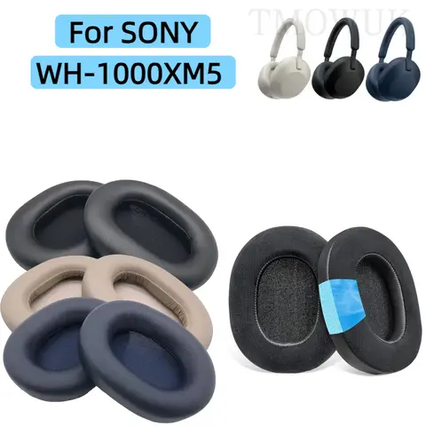 1Pair Replacement Earpads Cushion for SONY WH-1000XM5 1000XM5 / 1000 XM5 Headset Headphones Leather Earmuff Ear Cover Earcups