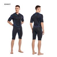 New Wetsuit Men's Style 3mm Neoprene One-piece Short Sleeves Swimsuit Warm Sun Protection Snorkeling Outdoor Surf Wet Type Suit