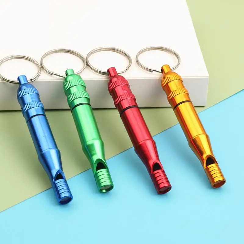 Camping Whistle Aluminum Alloy Defense Whistle Loud Lifeguard Safety Whistle Lightweight Outdoor Hiking Whistle for Outdoor