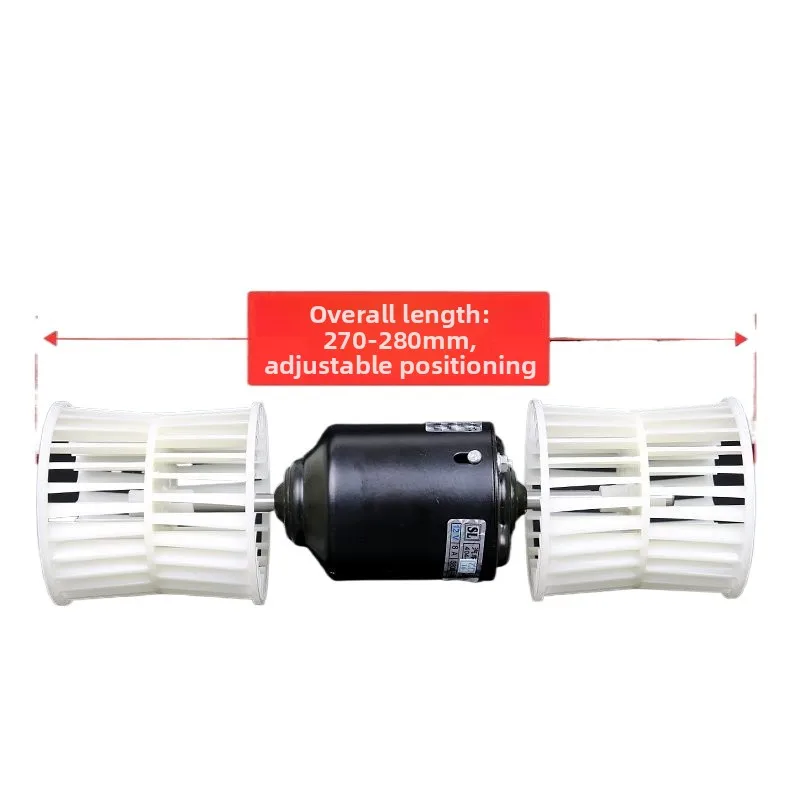 Car AC blower motor, 12V/24V universal, complete kit with fan wheel and carbon brush for heater evaporator system - view 3