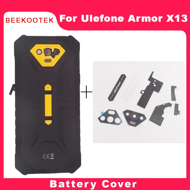 

Original Ulefone Armor X13 Back Cover Receiver Fingerprint With Camera Lens Cover Sticker Antenna For Ulefone Armor X13 Phone