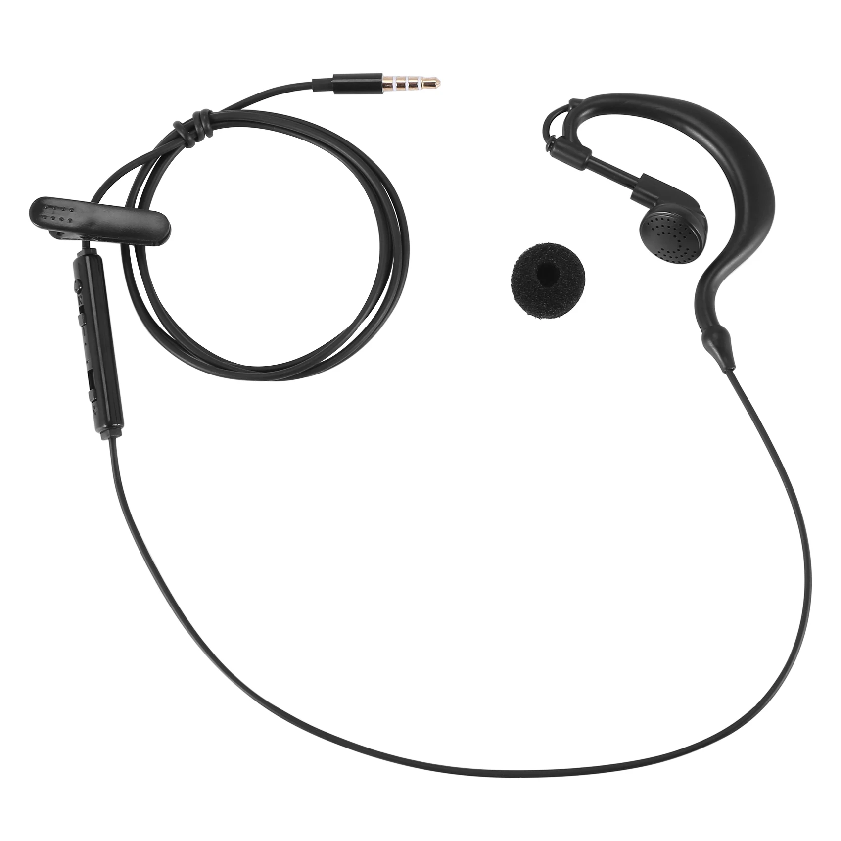 Headphone earbud Earphone Mono saja In-Ear tunggal 3.5mm dengan mikrofon untuk ponsel untuk Samsung Z