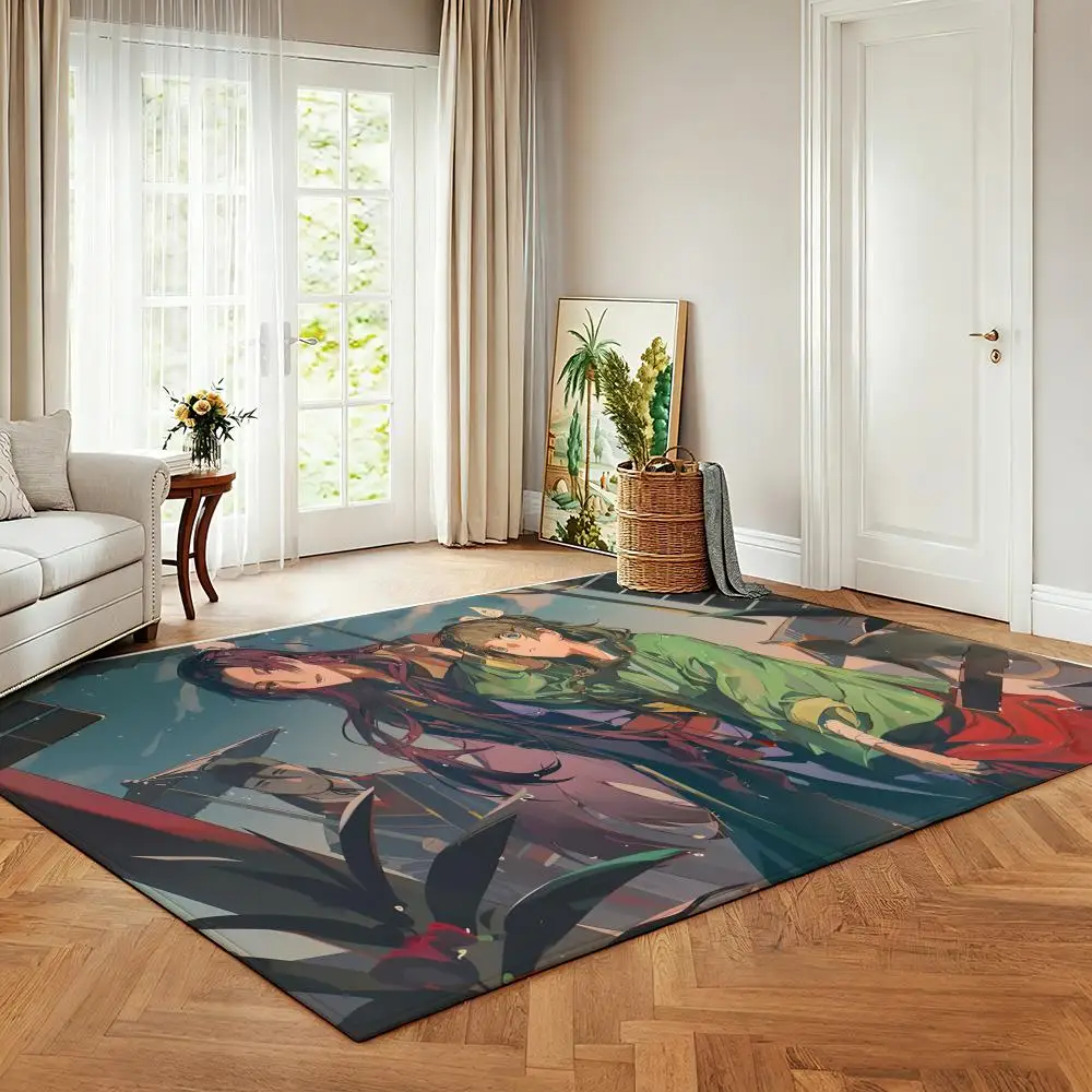 Anime T-The A-Apothecary D-Diaries Floor Mat Soft Flannel Entrance Door Mat Non Slip Absorbent Bathroom Bedroom Floor Rug