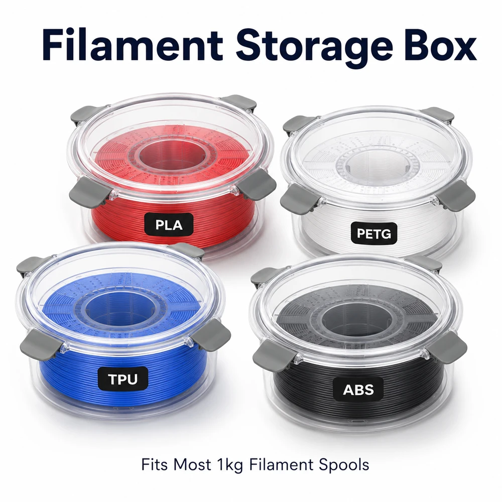 3D Printer Filament Storage Box Moisture-Proof Sealed Dry Box for 1KG PLA PETG TPU ABS Filament Spool Holder
