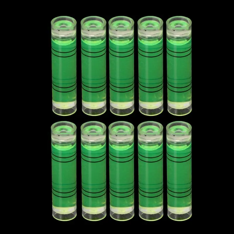 A5YD 10 조각 카메라 레벨링/조정을위한 원통형 플라스틱 버블 레벨 vial