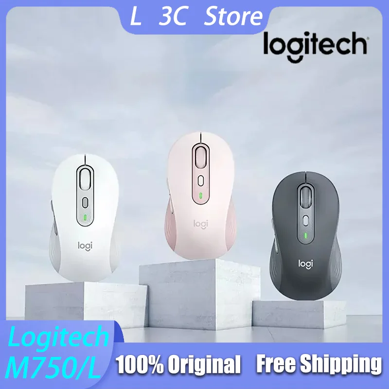 

Original Logitech M750 M750L Wireless Mouse Bluetooth Type-C Mute Office Mice Notebook Multi System Switch Mac Win Custom Gifts