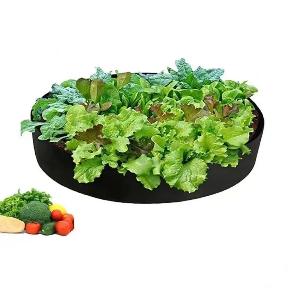 حقيبة نمو اللباد، حقيبة زراعة مستديرة متينة، مقاومة للأوساخ، مقاومة للاهتراء، حقيبة زراعة الشتلات، وعاء وزراعة