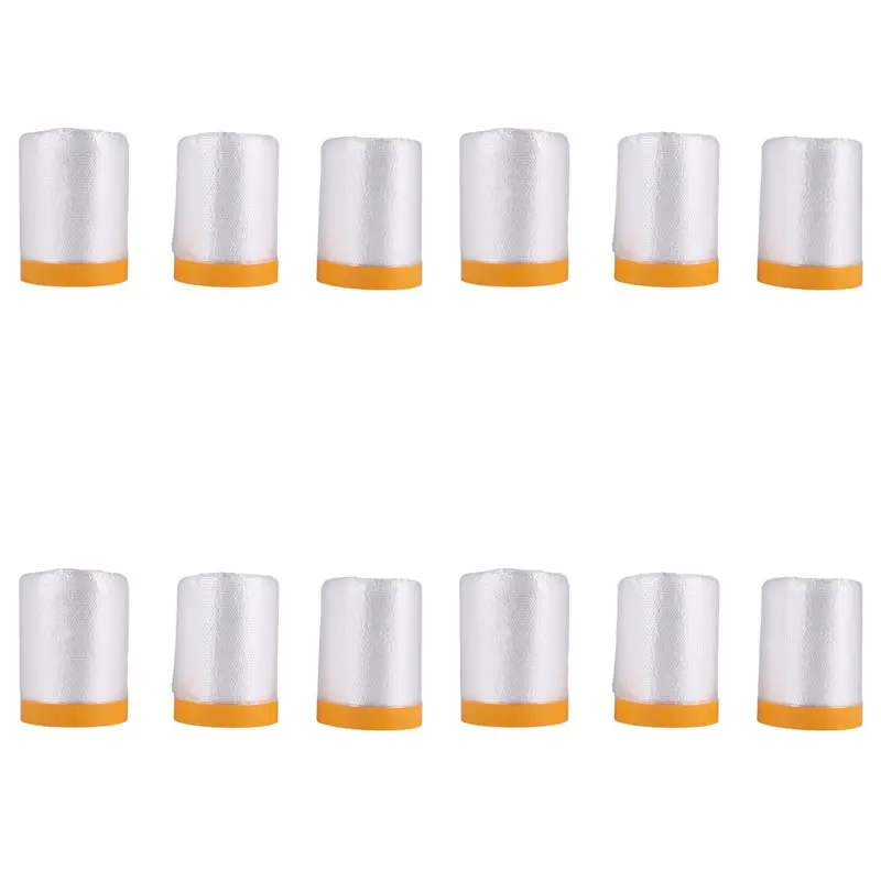 

СКИДКА! Рулон пленки для защиты от пыли (12 шт.), самоклеящаяся маскировочная пленка с клейкой лентой