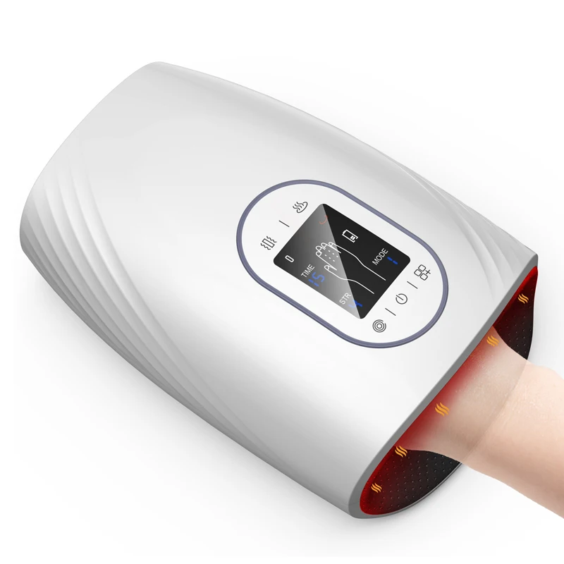 

Electric Wireless Hand Massager 3 Mode Airbag Hot Compress Massager Finger Wrist 6D Relaxation Air Compression Vibration Massage