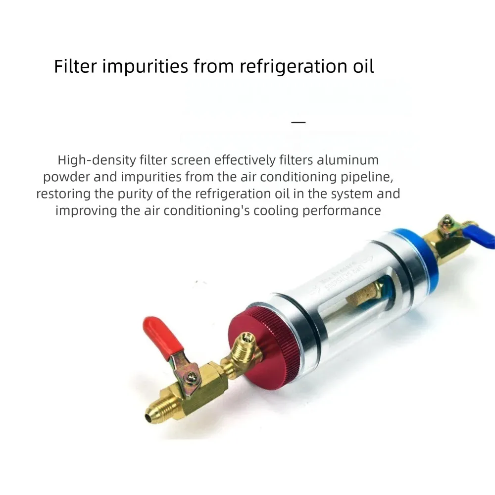 Automotive Air Conditioning Refrigeration Oil Filtration Analyzer Refrigerant Oil Replacement Tool Purity Detection Purifier