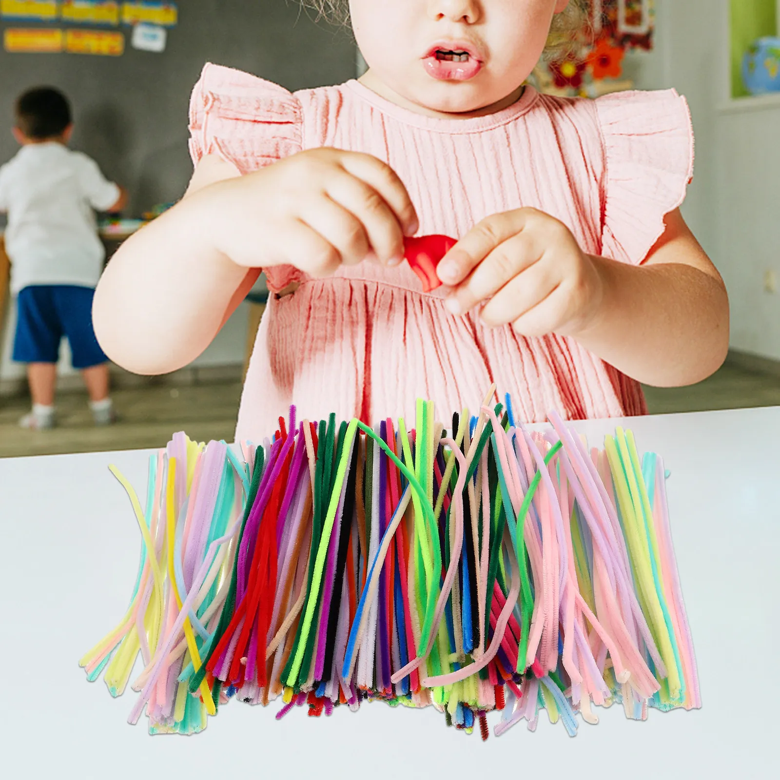 

400 шт. синельных проволокон для творчества, разноцветные, для поделок, художественных проектов, семейного творчества, развивающие занятия