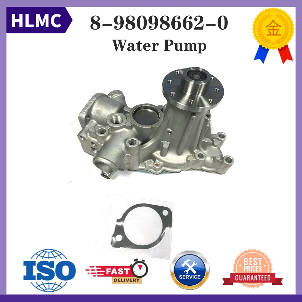 4LE2 Water Pump 4LE2 Engine Cooling System For Isuzu 4LE2 Engine Excavator Diesel Engine For Wholesale 8-98098662-0  SK75-8 SH75