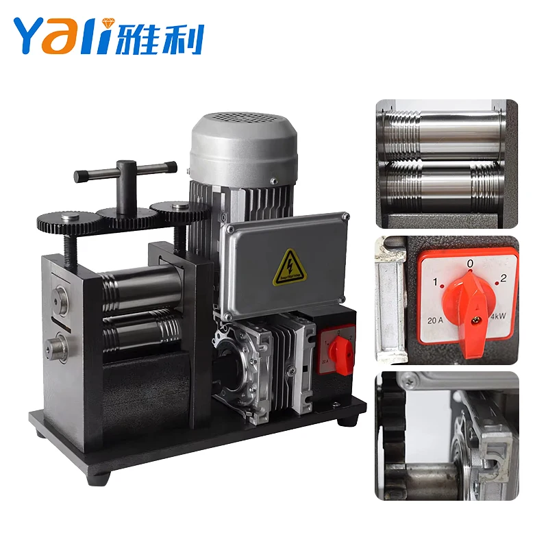 Hot Rolling Mill 220V 370W/750W for Processing Pressing Circles Semi-circles Lines Strips Gold Making Tools Jewelry Equipment