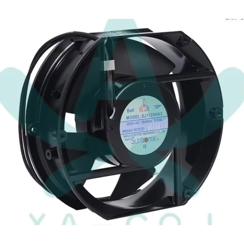 

SAN JUN SJ1725HA3 AC 380V 0.15A 172x150x51mm 2-Wire Server Cooling Fan