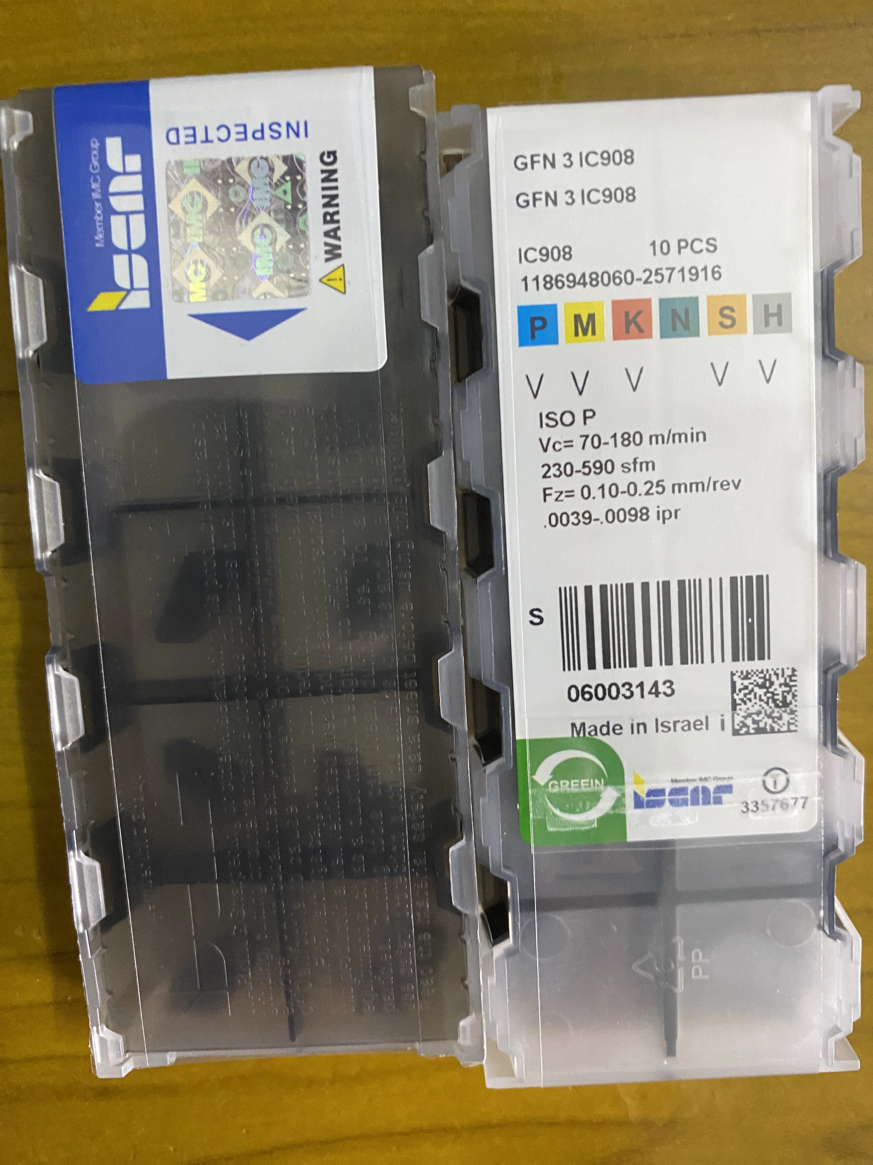 

Hard alloy cutting blades GFN 3 IC908