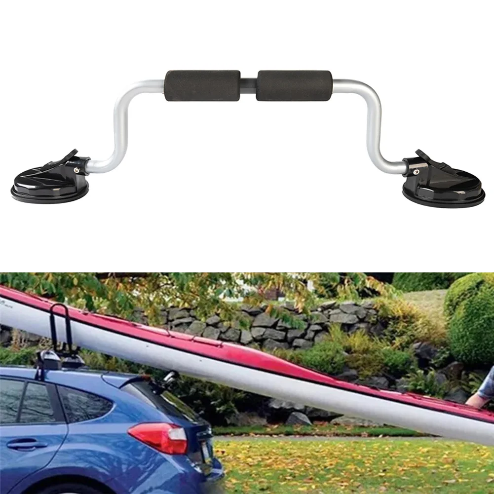 Kayak Roof Rack Suction Cup Type Roller Loader Strong Suction with Foam Rollers for Mounting Kayaks and Canoes To Car Tops-Black
