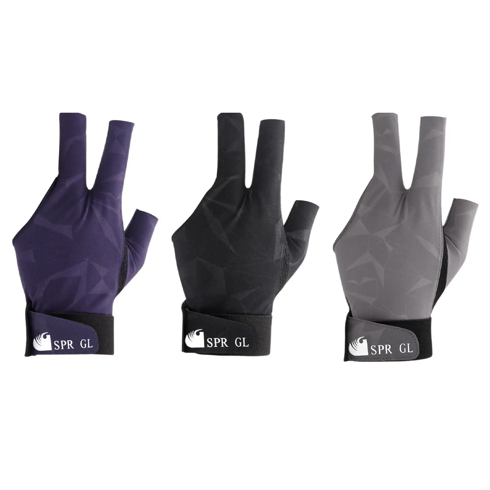 3 Fingers Billiard Glove Lightweight Breathable Professional Non Slip Left Hand