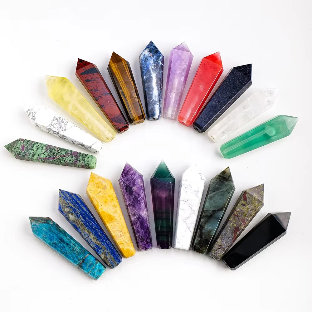 1 قطعة نقطة الكريستال الطبيعي شفاء كريستال الحرف الأحجار الكريمة نقطة للرجال نقاط عالية الكمال لهدايا العيد