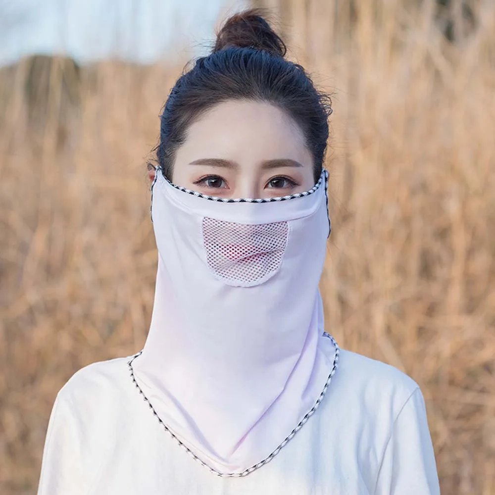 

Outdoor Breathable Dew Nose Ice Silk Neck Protection Sun Protection Mouth Mask Face Cover Scarf Neck Mask