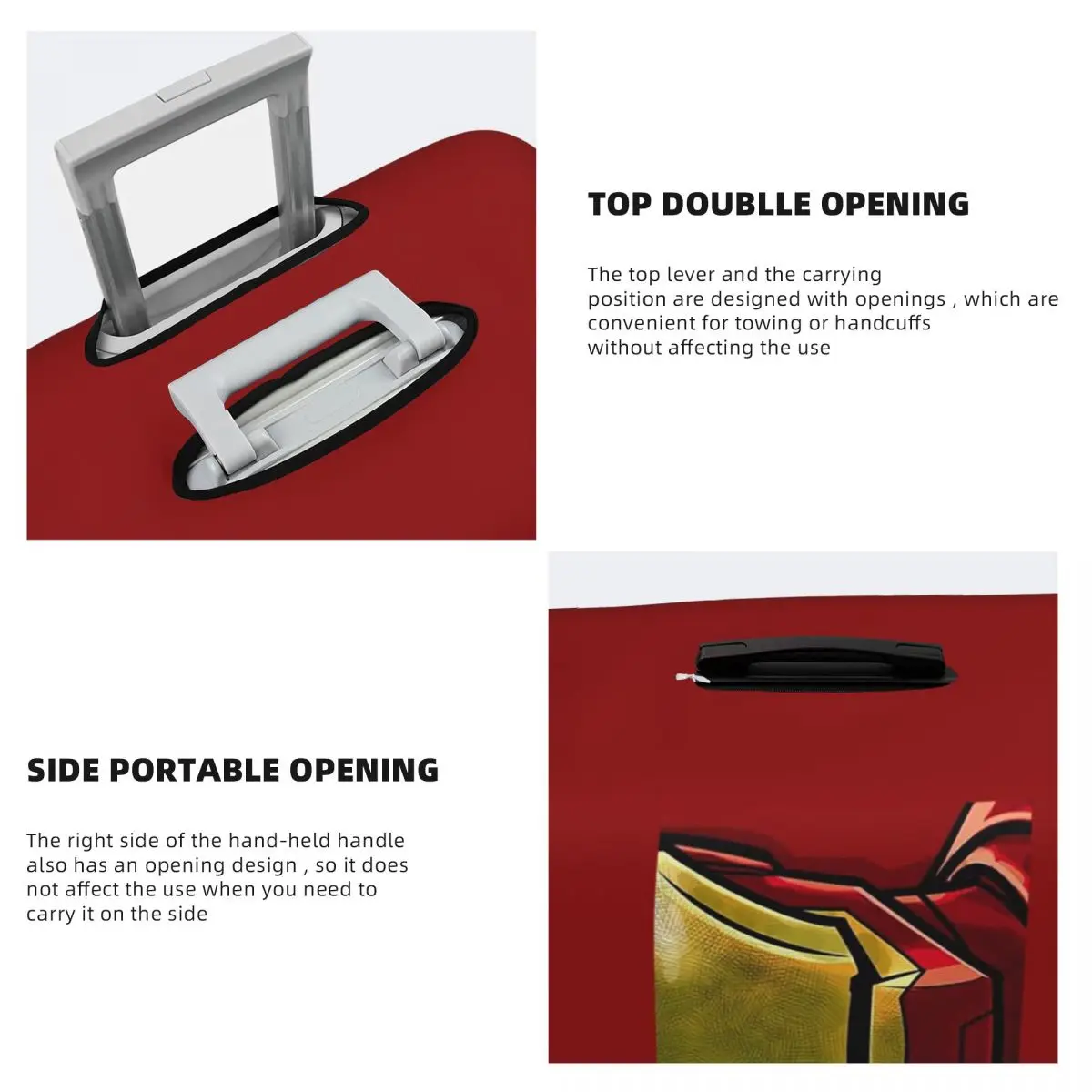 Comics Airon Man Funny Expressions Comics und Cartoons Kofferhülle Schutz elastische Reisegepäckschutzhüllen