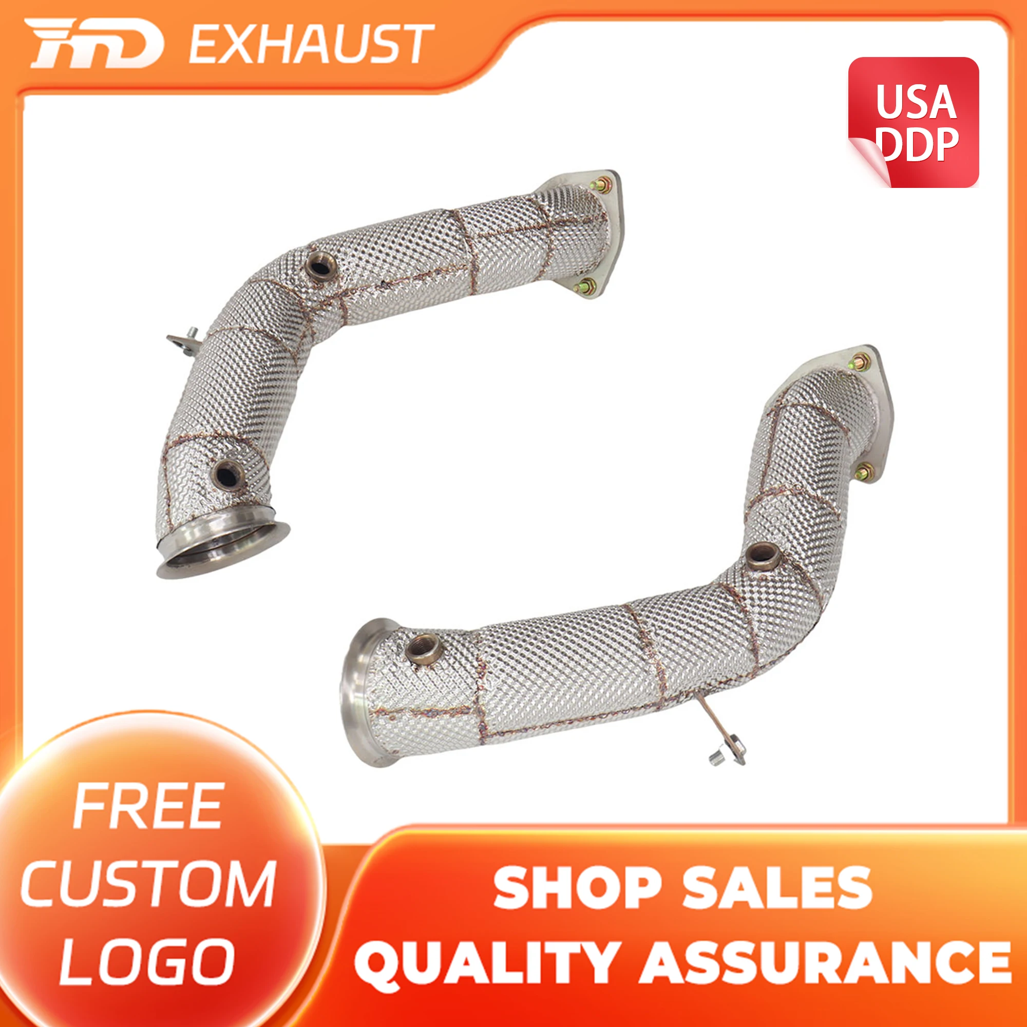 

HMD Stainless Steel With Catalysis Downpipe for Aston Martin DBX 4.0T Easy Installation With Heat Shield Exhaust Customization