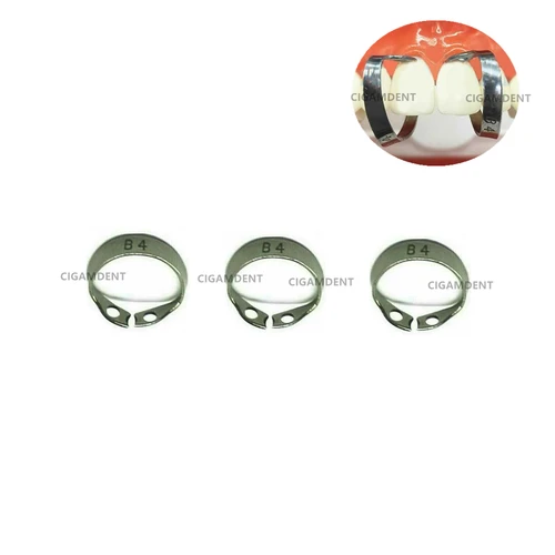 Abrazaderas de presa de goma Dental, arrancador de dientes Brinker, Retractor de dientes frontales, 5 piezas, # B4