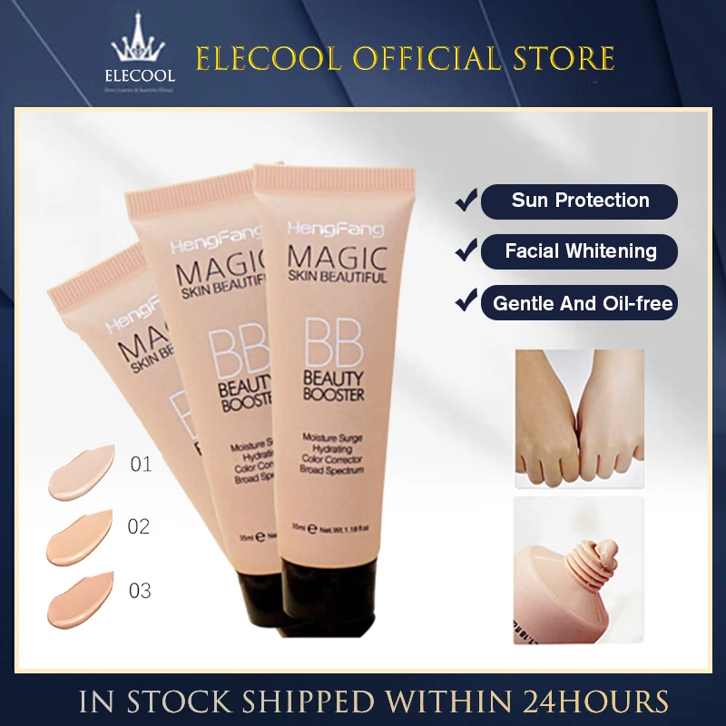 3colors BB Cream Liquid Face Base Foundation Long Lasting Waterproof Cover Acne Spot Korean Makeup Concealer Cosmetic