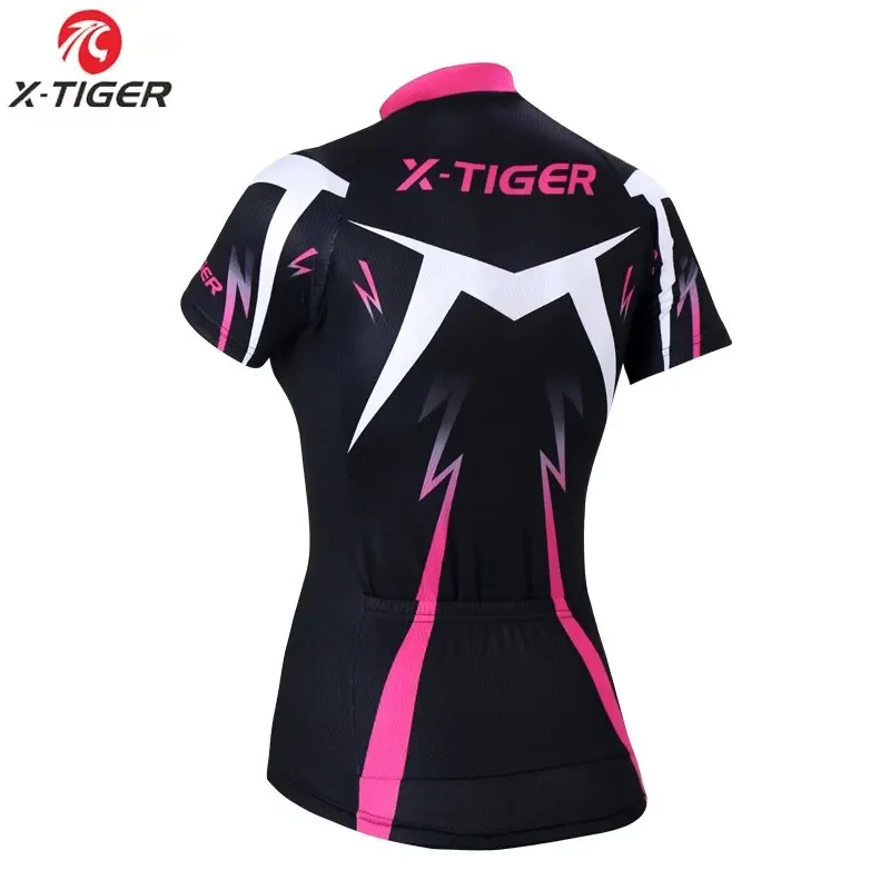 X-TIGER Women's Cycling Jersey Summer Breathable Quick-drying Bicycle Shirt TMB Mountain Road Cycling Clothing