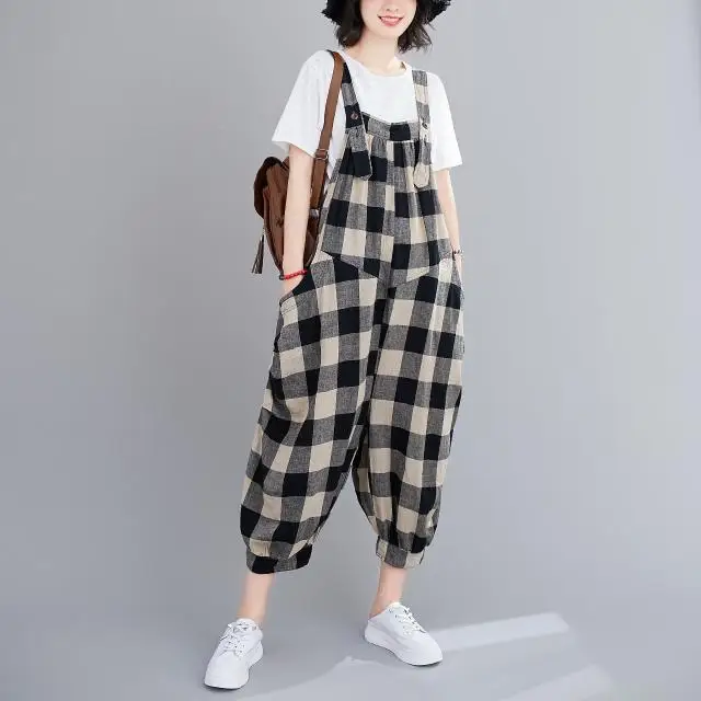 

Chic Women'S Jumpsuits Plus Size Overalls Allmatch Brown Ripped Cinched Multicolour Cut Flocking Springsummer Fabric Edge Red