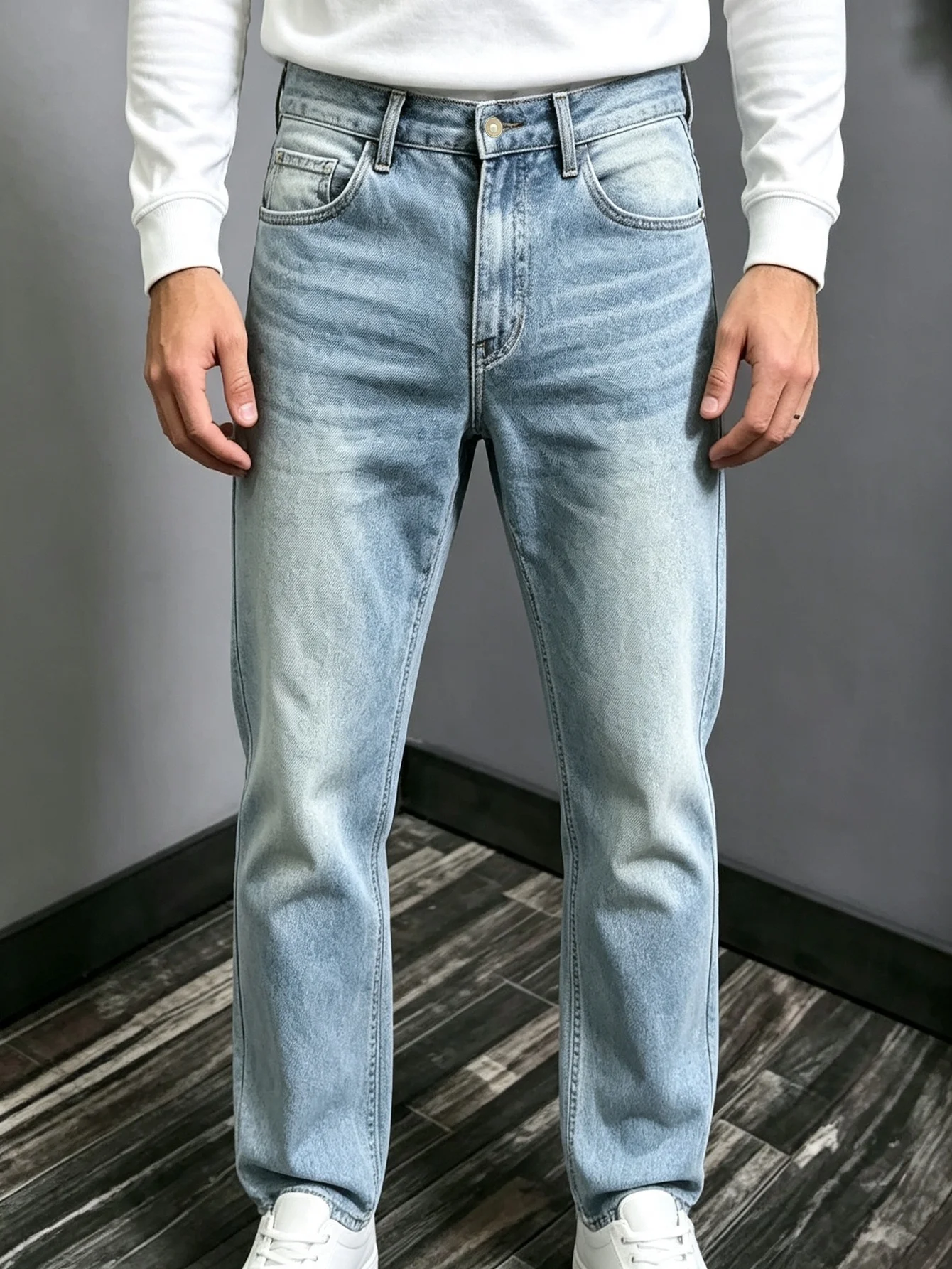 Men Slim Stretch Skinny Denim Jeans, Y2K American Street Trend Pants, Practical Gift for Husband Lover