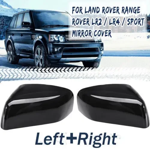 For Land Rover Range Rover Sport LR2 LR4 Black Side Mirror Cover Cap Left Right