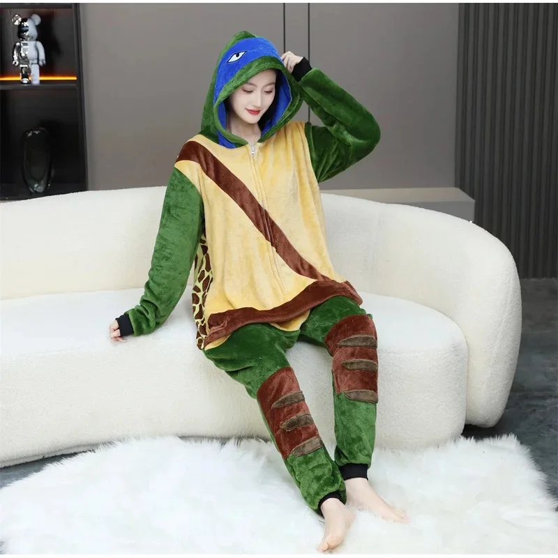 2025 yiyi Halloween Teenage Mutant Ninja Turtles Costumes Cartoon Onesies Carnival Kigurumi Cosplay Pajama Pyjamas Party Dress P
