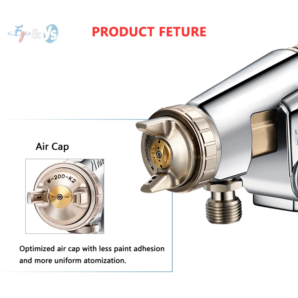WA 200 Automatic Spray Gun Pneumatic Atomizing Spraying Tool Reciprocating Machine Industrial Professional Painting Equipment