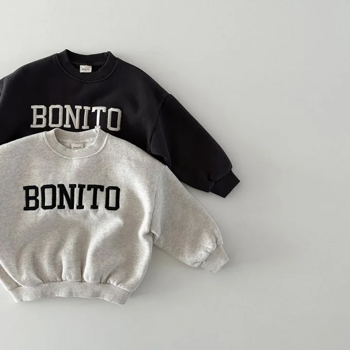 2025 Winter New Baby Fleece Sweatshirt Letter Embroidery Boys Girls Warm Pullover Plus Velvet Thick Kids Casual Sweatshirt